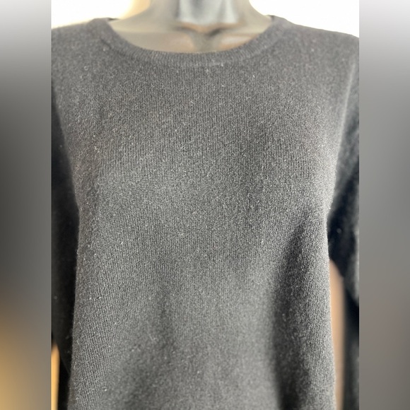 Braemar Black Cashmere Sweater Large Pullover Crew neck - Picture 9 of 9